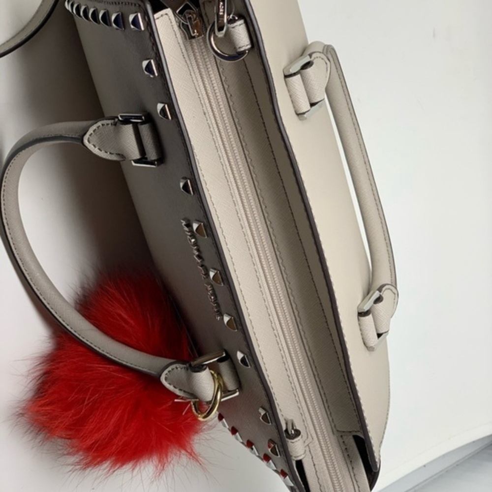 Michael Kors Gray Studded Handbag and Wallet Set - Picture 7 of 8